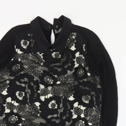 Womens UK Size XS Oasis Black Pullover Jumper