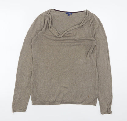 Womens UK Size S TOM TAILOR Beige Pullover Jumper