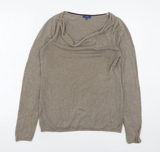 Womens UK Size S TOM TAILOR Beige Pullover Jumper