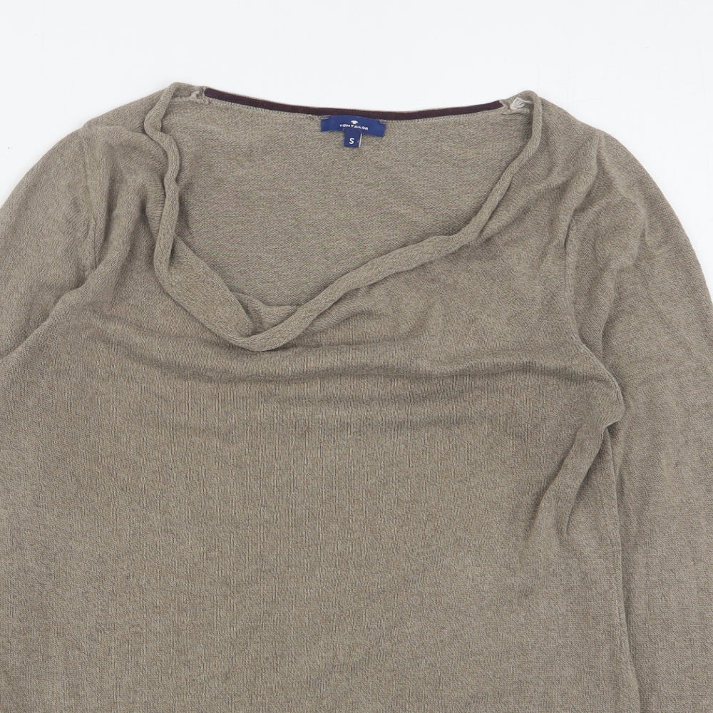 Womens UK Size S TOM TAILOR Beige Pullover Jumper