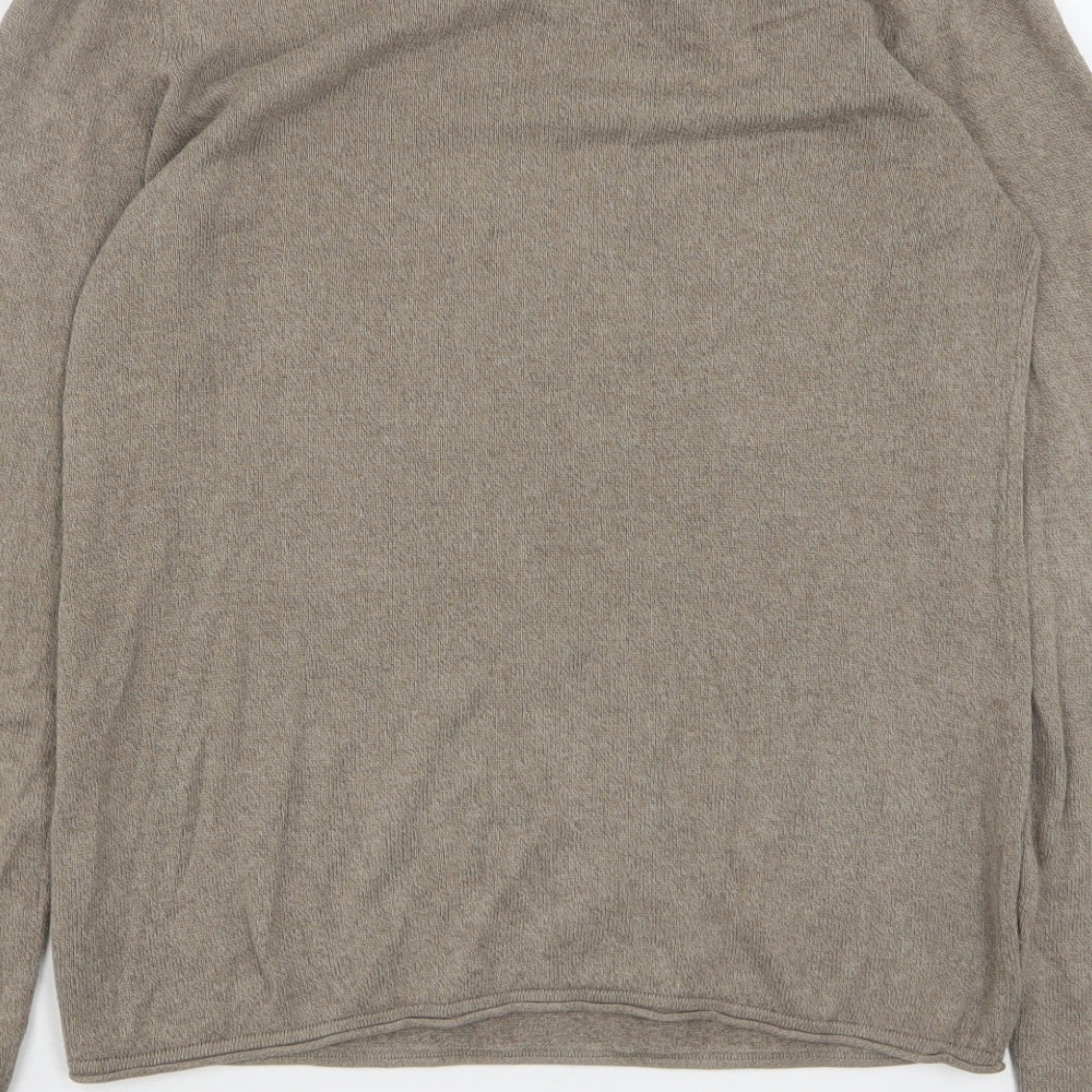 Womens UK Size S TOM TAILOR Beige Pullover Jumper