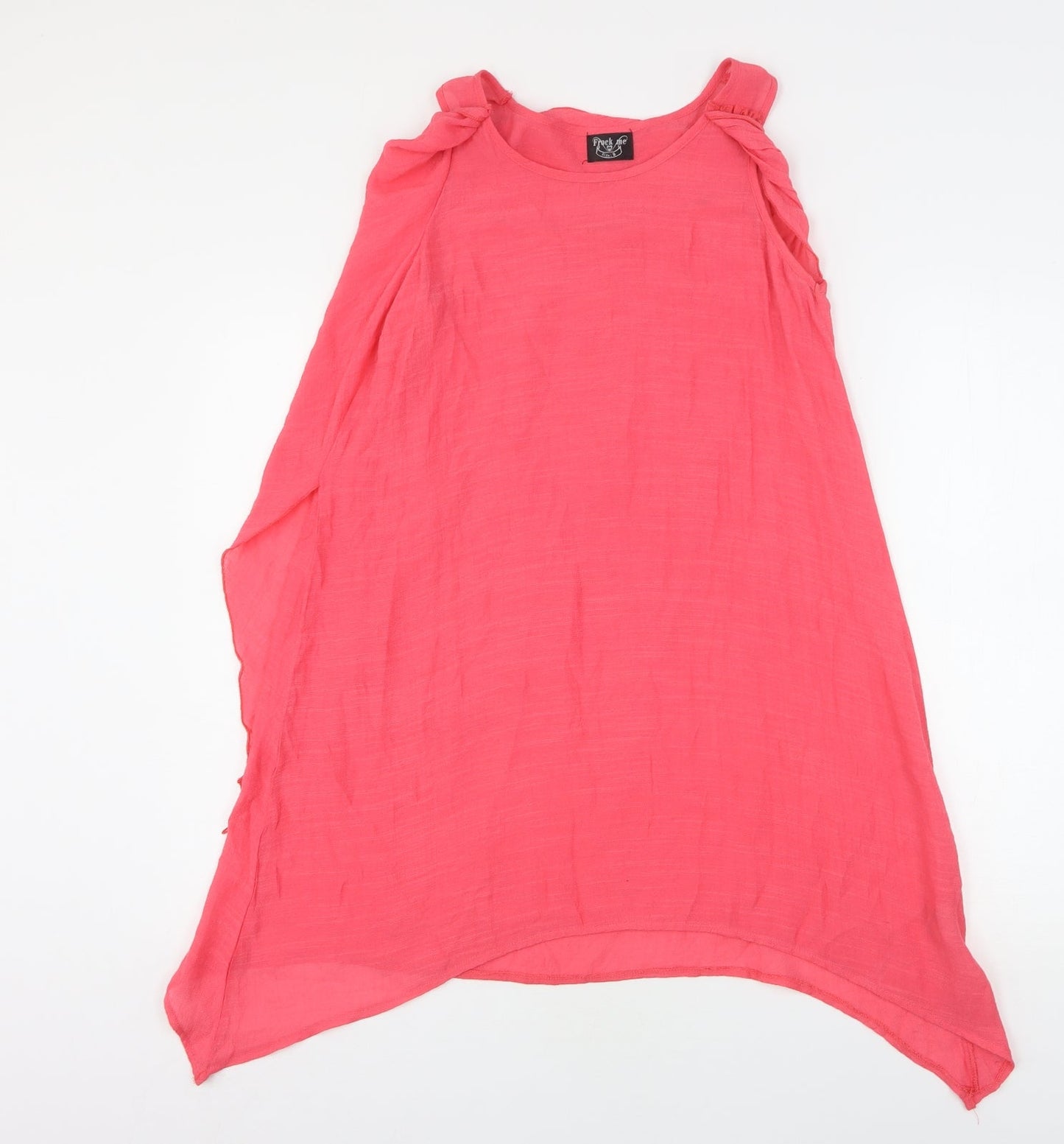 Frock Me Womens Pink  Viscose Tank Dress  Size 8  Round Neck