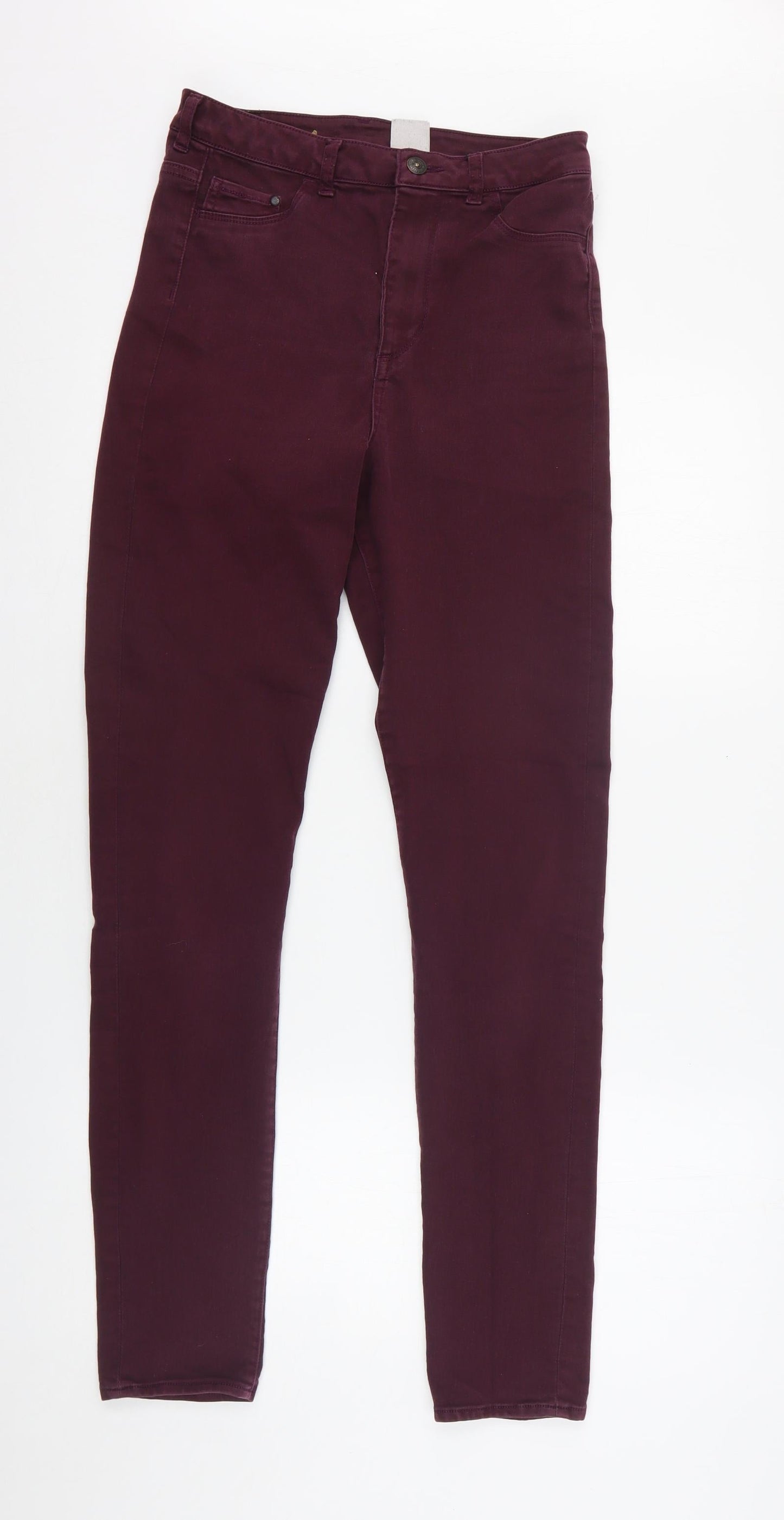 Womens UK Size 30 in H&M Regular Fit Skinny Purple Jeans