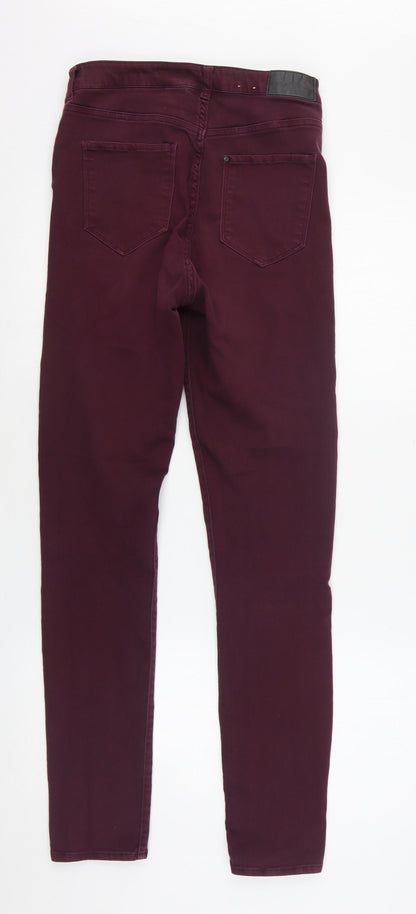 Womens UK Size 30 in H&M Regular Fit Skinny Purple Jeans