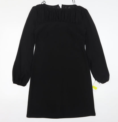 Taylor  Womens Black  Polyester Sheath  Size S  Round Neck