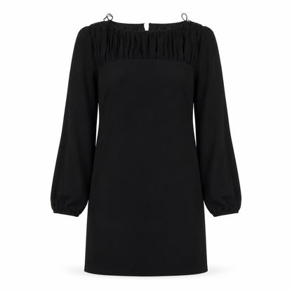Taylor  Womens Black  Polyester Sheath  Size S  Round Neck