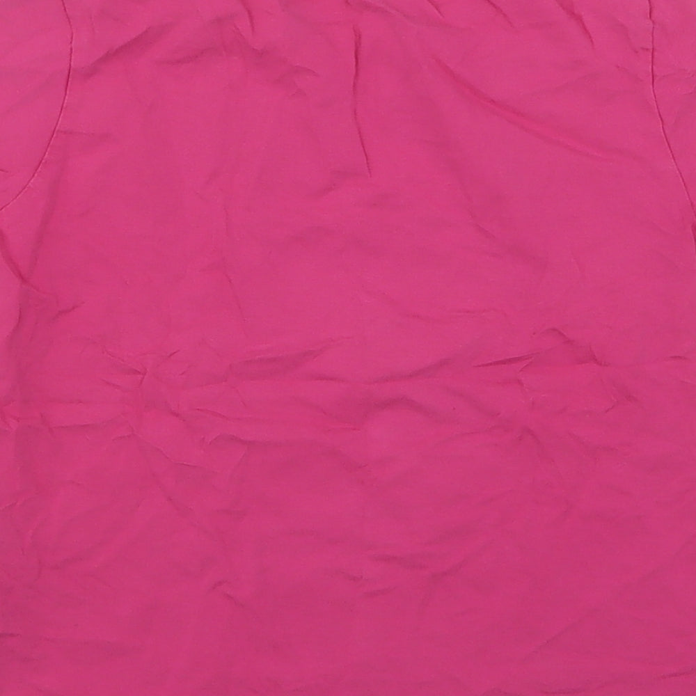 Disneyland  Girls Pink  Cotton Basic T-Shirt Size 8 Years Round Neck