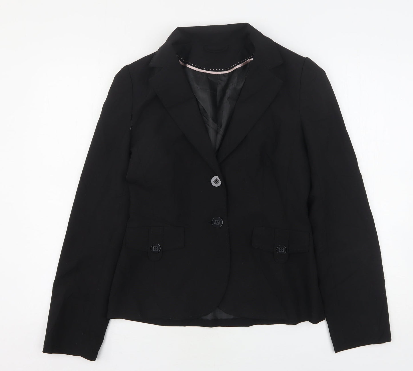 Dorothy Perkins Womens Black  Polyester Jacket Suit Jacket Size 8