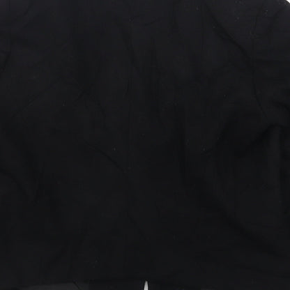 Papaya Womens Black  Polyester Jacket Blazer Size 12