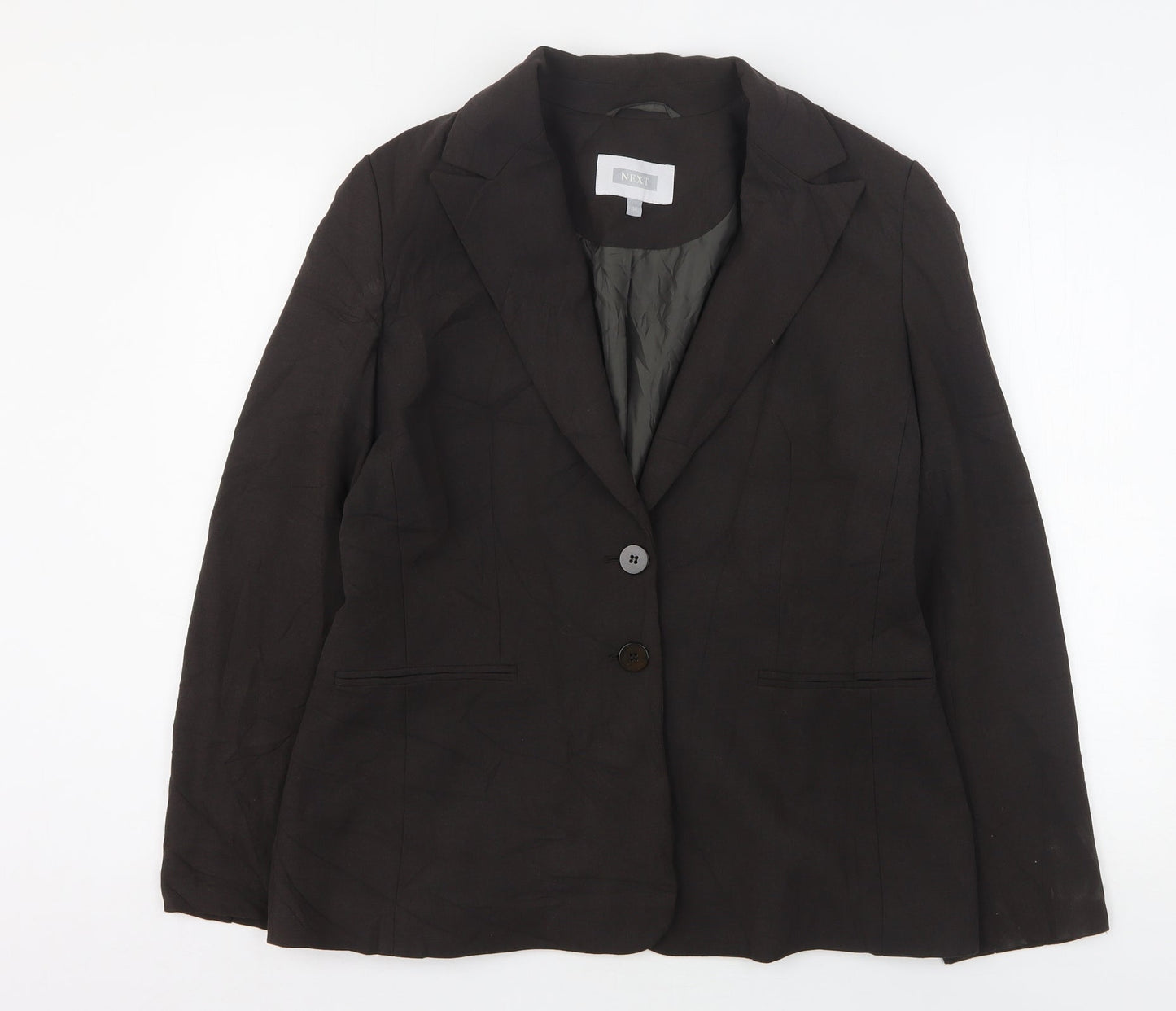 NEXT Womens Brown  Polyester Jacket Suit Jacket Size 14