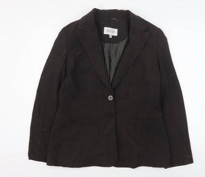 NEXT Womens Brown  Polyester Jacket Suit Jacket Size 14