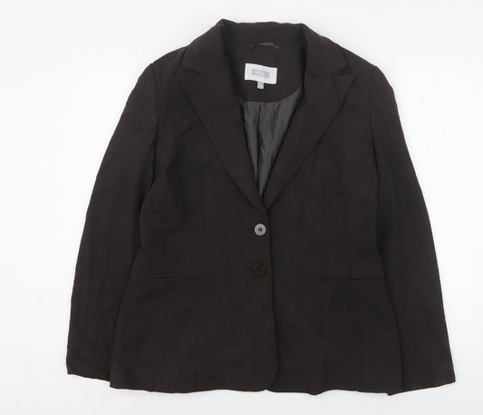 NEXT Womens Brown  Polyester Jacket Suit Jacket Size 14