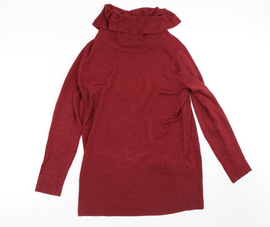 Womens UK Size 14 Papaya Red Pullover Jumper