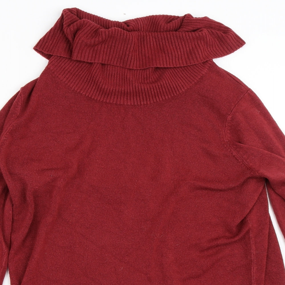 Womens UK Size 14 Papaya Red Pullover Jumper