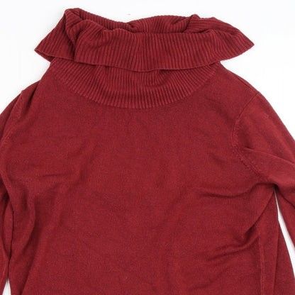 Womens UK Size 14 Papaya Red Pullover Jumper