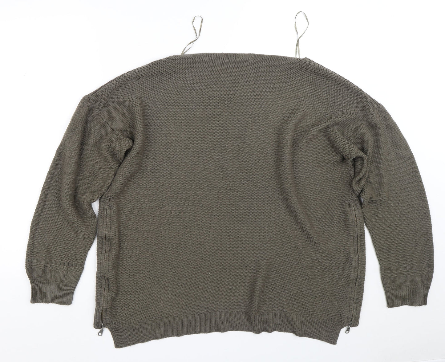 Womens UK Size XL Peacocks Green Pullover Jumper