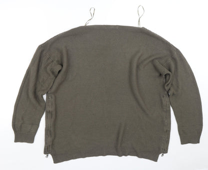 Womens UK Size XL Peacocks Green Pullover Jumper