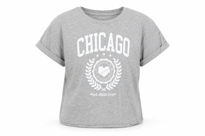 New Look Boys Grey  Cotton Basic T-Shirt Size 8-9 Years Crew Neck  - Chicago