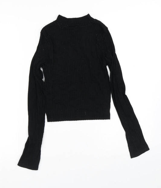 Womens UK Size XS Stradivarius Black Pullover Jumper