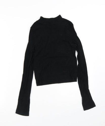 Womens UK Size XS Stradivarius Black Pullover Jumper