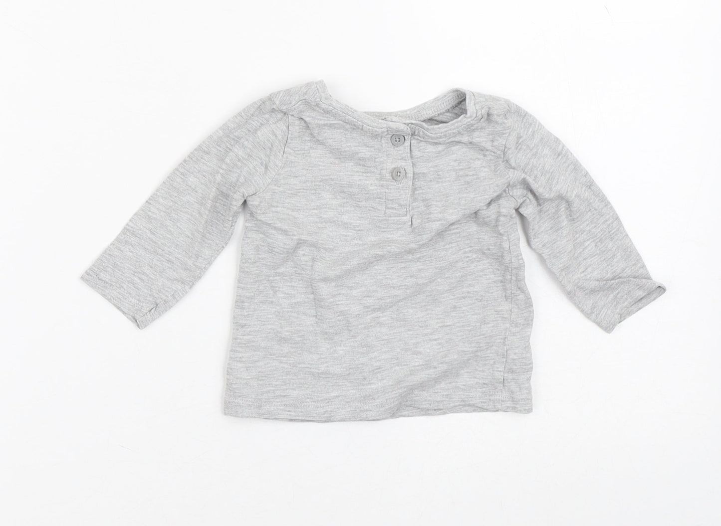 NEXT Baby Grey  Cotton Basic T-Shirt Size 3-6 Months Crew Neck  - Rabbit