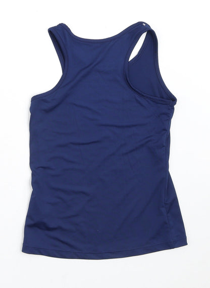 Dunnes Stores Girls Blue  Polyester Camisole Tank Size 8-9 Years Round Neck