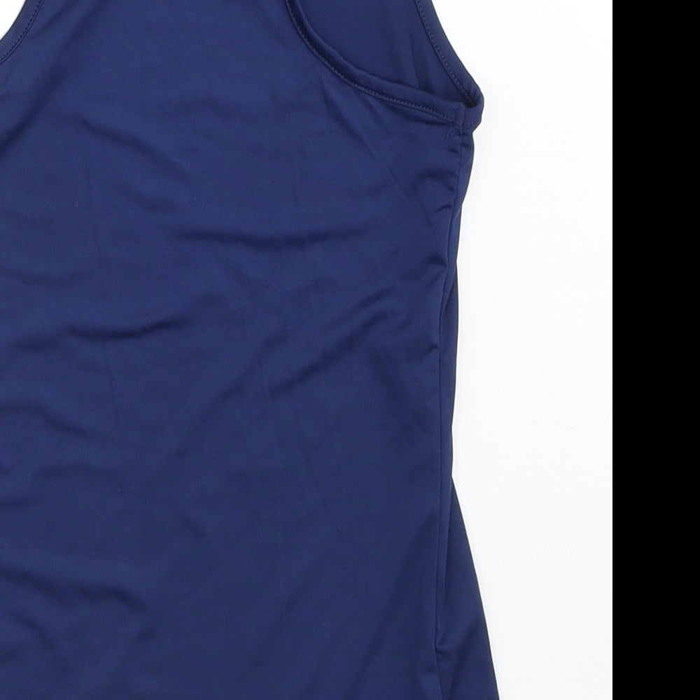 Dunnes Stores Girls Blue  Polyester Camisole Tank Size 8-9 Years Round Neck