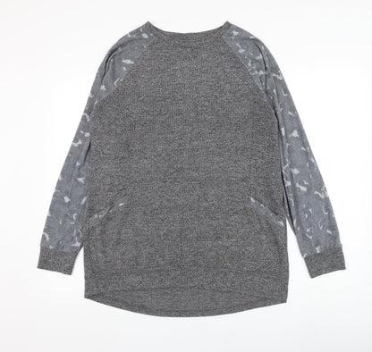 Womens UK Size M Preworn Grey Pullover Jumper