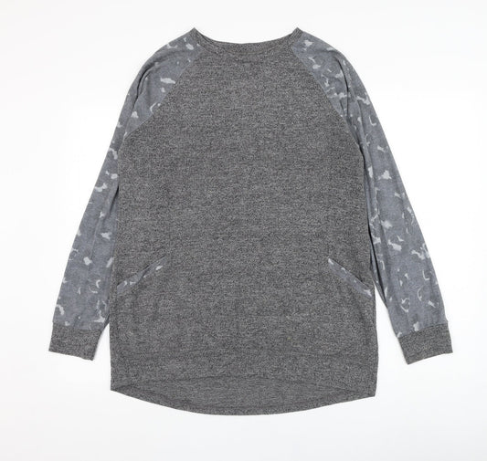 Womens UK Size M Preworn Grey Pullover Jumper