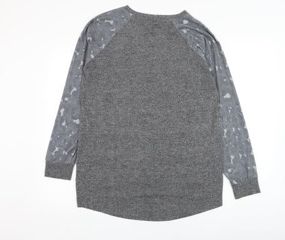 Womens UK Size M Preworn Grey Pullover Jumper