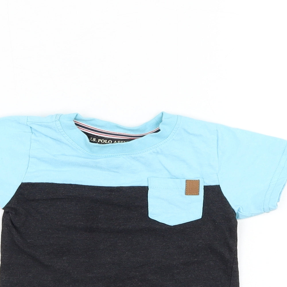 US Polo Assn. Boys Grey  Cotton Basic  Size 2 Years Round Neck Pullover