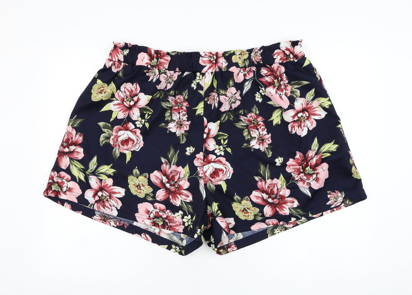 SheIn Womens Blue Floral Polyester Paperbag Shorts Size 4XL L4 in Regular