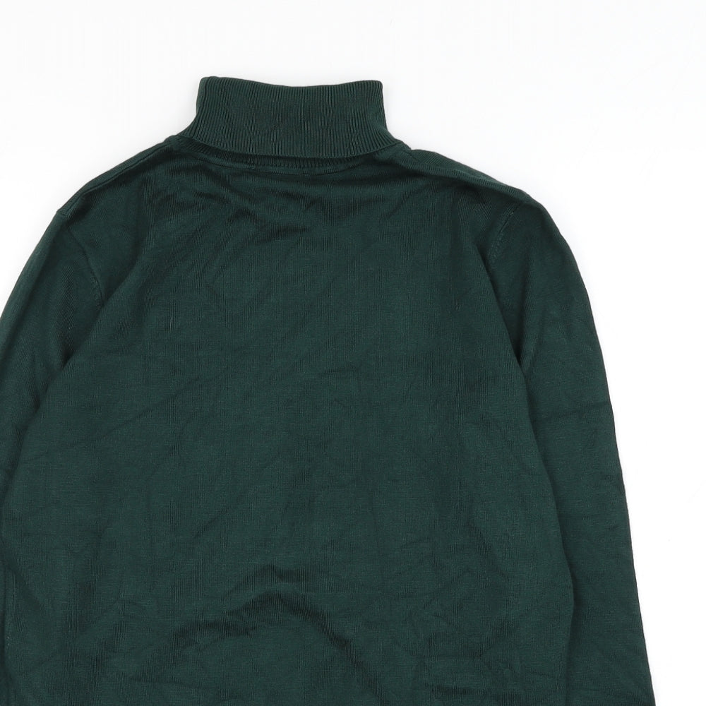 Brandex Womens Green Roll Neck  Viscose Pullover Jumper Size S