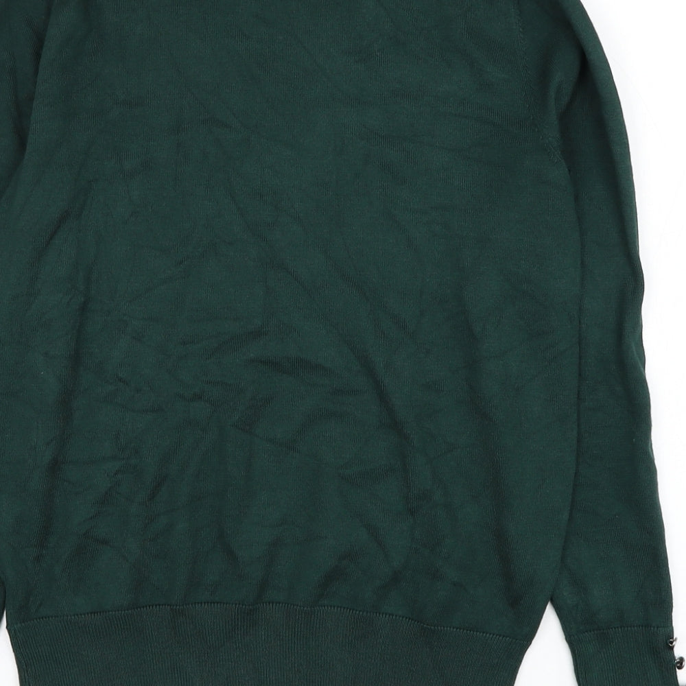 Brandex Womens Green Roll Neck  Viscose Pullover Jumper Size S