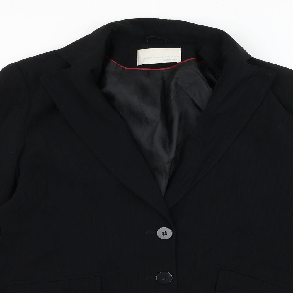 Womens UK Size 12 AMARANTO Black Jacket