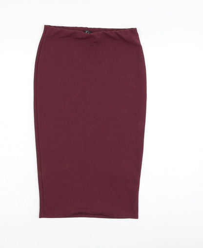 New Look Womens Purple  Polyester Straight & Pencil Skirt Size 8