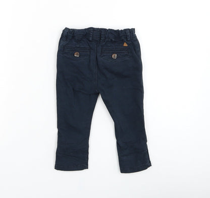 NEXT Boys Blue  Cotton Capri Trousers Size 6-9 Months  Pullover