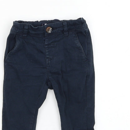 NEXT Boys Blue  Cotton Capri Trousers Size 6-9 Months  Pullover