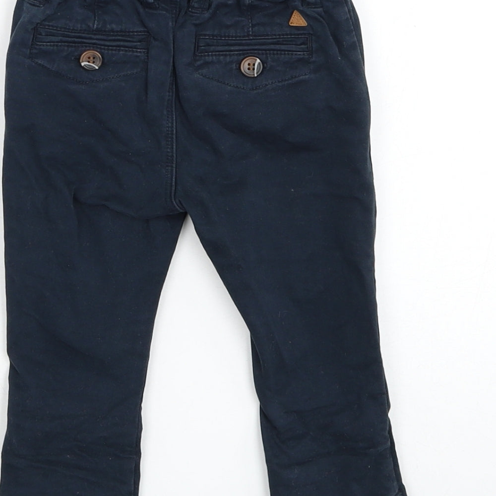 NEXT Boys Blue  Cotton Capri Trousers Size 6-9 Months  Pullover