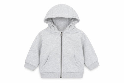 Marks and Spencer Boys Grey  Cotton Full Zip Jumper Size 3-6 Months  Zip