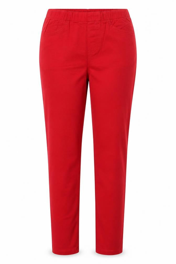 Charles Vogele Womens Red  Cotton Jegging Jeans Size 12 L30 in Slim