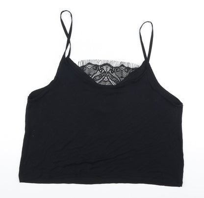 Womens UK Size M Preworn Black Camisole Blouse