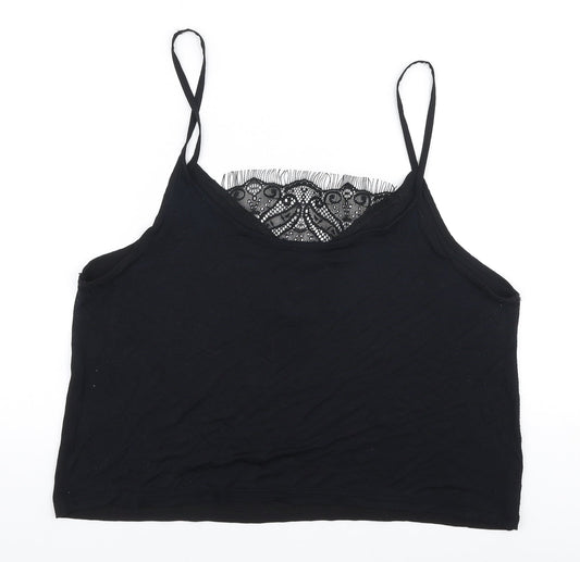 Womens UK Size M Preworn Black Camisole Blouse