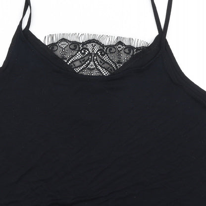 Womens UK Size M Preworn Black Camisole Blouse