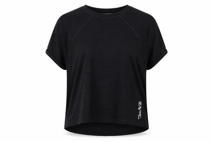 River Island Womens Black  Polyester Jersey T-Shirt Size S Round Neck Pullover