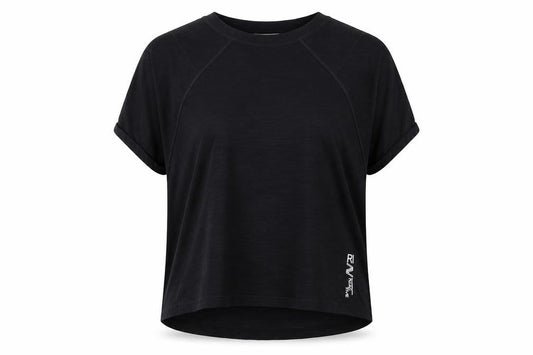River Island Womens Black  Polyester Jersey T-Shirt Size S Round Neck Pullover