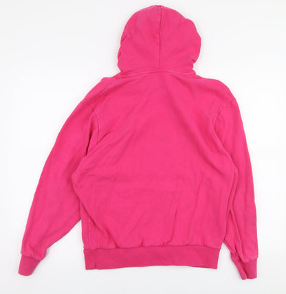 Womens UK Size XS COLLUSION Pink Pullover Hoodie