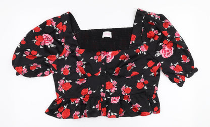 Womens UK Size XL Savida Multicoloured Cropped Blouse