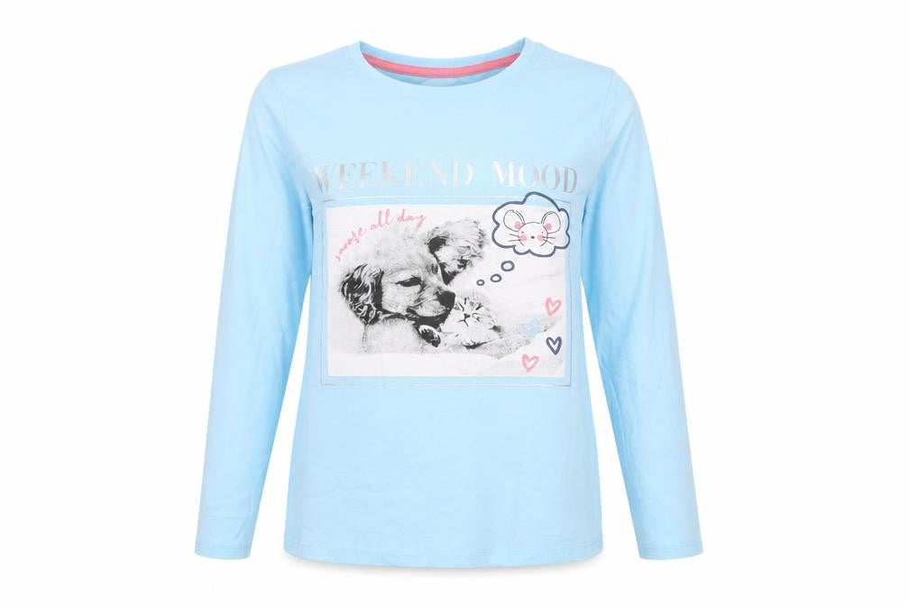 Womens UK Size S Dunnes Stores Blue Jersey T-Shirt