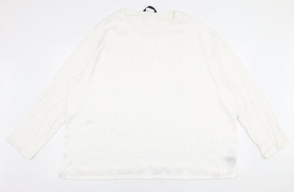 Womens UK Size 2XL Dunnes Stores White Jersey Blouse